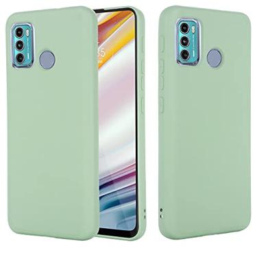 Imagem de YUNCHAO Caixa de telefone Para Motorola Moto G60 Color Sólida Líquido Silicone Provó Cobertura Completa Case Proteção capa para celular