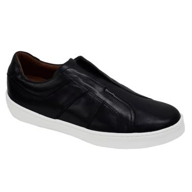 Imagem de Sapatênis Masculino em Couro - Preto - cj Shoes