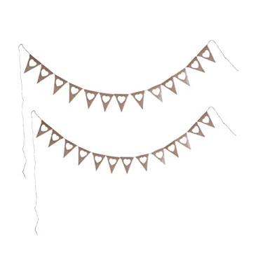 Imagem de Banner de bandeira de juta fácil de pendurar para casamento para aniversário de chá de bebê