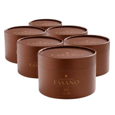 Imagem de 6 Panetones Italiano Fasano Chocolate, Chocotone 800G