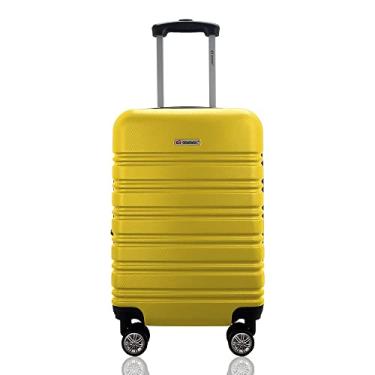 Imagem de Mala de Viagem Bordo 10kg Expansiva Rígida Cadeado TSA Rodas Duplas 360° Gladiador A3MB Amarelo