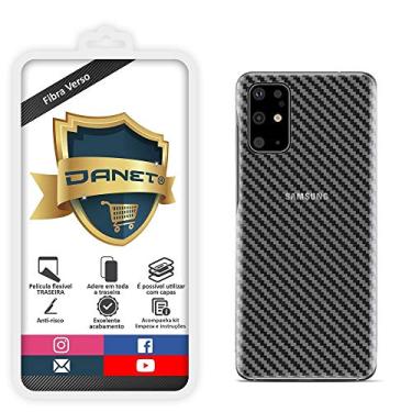 Imagem de Fibra De Carbono Gel Flex�vel Traseira Verso Samsung Galaxy S20 Plus S20+ - Prote��o Que Adere E Cobre Toda A Parte Traseira do Aparelho - Danet
