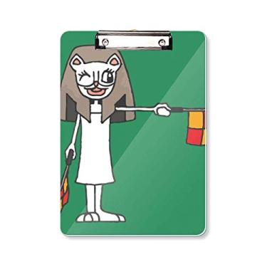 Imagem de Tabuleiro de árbitro indica bandeira desenho múmia pasta placa de apoio A4