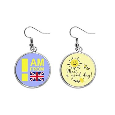 Imagem de Brinco de flor de sol I Am From United Kingdom Art Deco, moderno, gota de orelha, joia moderna