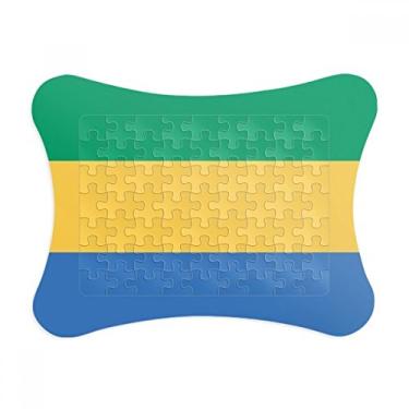 Imagem de Moldura de quebra-cabeça com a bandeira nacional do Gabão da África