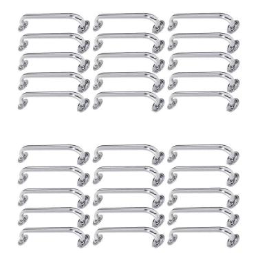 Imagem de Alça de Apoio Barra Inox 50cm Kit 30 Unidades Idoso Acessibilidade Cadeirante Segurança Banheiro Box Corrimao Suporte