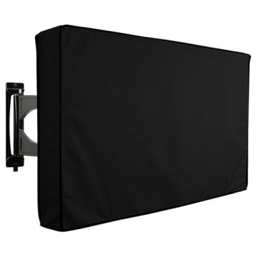 Imagem de Capa de TV externa 55 "- 58" Protetor de televisão à prova d'água à prova de poeira e controle remoto Capa inferior de bolso para aparelhos de televisão de plasma LED LCD