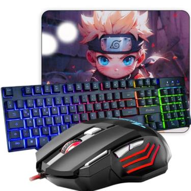 Imagem de Evolut Teclado Led Gamer Mouse Gamer 3200dpi Mouse Pad Estampado Speed