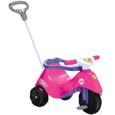 Imagem de Triciclo Infantil com Empurrador Menina Lelecita Rosa Calesita
