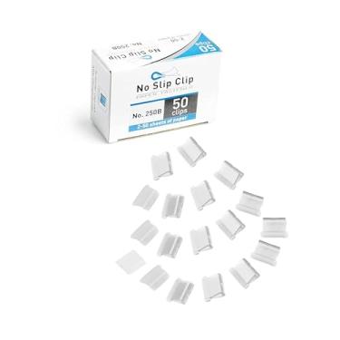 Imagem de Recargas OfficeGoods para clipe antiderrapante - 100 clipes - 2 tamanhos incluídos em 4 opções de cores, Clear
