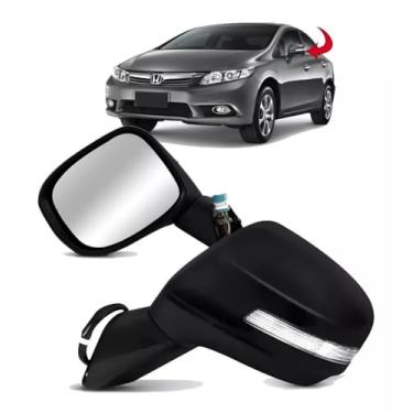 Imagem de Retrovisor Compatível com Civic 2012 2013 2014 2015 2016 Esquerdo Com Pisca