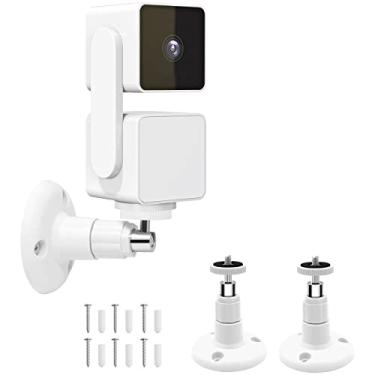 Imagem de Pefecon Wall Mount for Wyze Cam Pan V3, 2 Pack 360 Degree Swivel Adjustable Wall Mount Bracket for Wyze Outdoor Indoor Camera System (Wyze Camera is NOT Included)