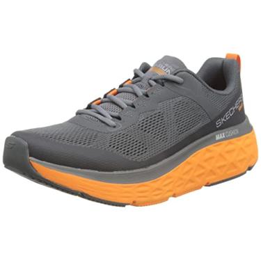 Imagem de Tênis Skechers Max Cushioning Delta Masculino Cinza e Laranja, Cor: Cinza/alaranjado, Tamanho: 41