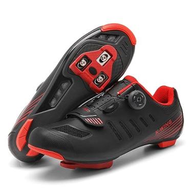 Imagem de Sapatos de ciclismo unissex compatíveis com pelaton Sapatos de bicicleta de estrada para interior sapatos de mountain bike para homens e mulheres Delta Cleats Clip Outdoor Pedal Bicycle Shoes MTB Shoes for Men, Preto - 1, 8.5 Women/7.5 Men