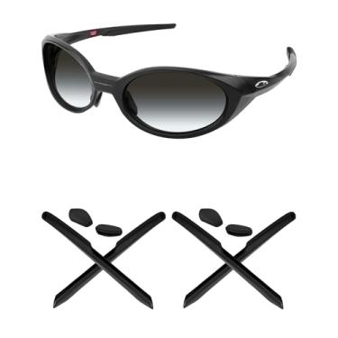Imagem de Mryok 2 pares de kits de substituição de peças de nariz para Oakley Eye Jacket Redux OO9438 - Preto e preto