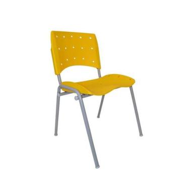 Imagem de Cadeira Secretaria Ergoplax Fixa BC - Maiart, Amarelo