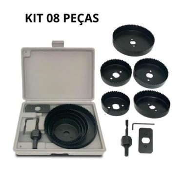 Imagem de Kit Jogo Serra Copo Para Madeira PVC Plástico Gesso - GORILLAZ, 8 Peça