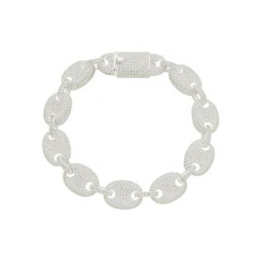 Imagem de Pulseira Feminina Cravejado Ice Cuban Bracelete De Prata 925 - DR Joia