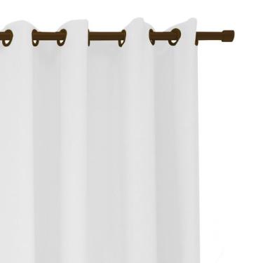 Imagem de Cortina Sala Grande Para Varão 400x250 Roma Admirare, Branca