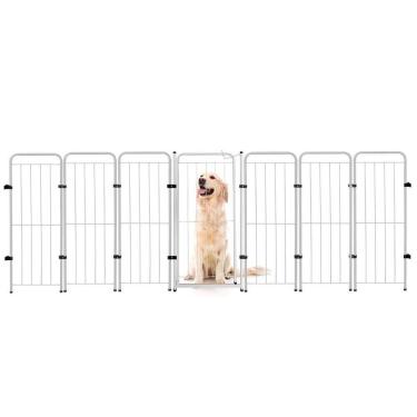 Imagem de Cercado Cachorro Caes Grande Portao + 6 Modulos 272X98Cm Pet