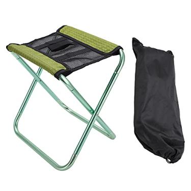 Imagem de Falas de cadeira de acampamento dobráveis, cadeira portátil portátil leve com tecido respirável para caminhadas, montanhismo, mochila, churrasco e compacto de pesca, flexível e
