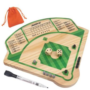 Imagem de Jogo de tabuleiro de beisebol JStFru Tabuleiro de madeira de 20 mm de 
