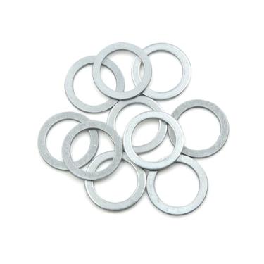 Imagem de REPAIROCK 10 peças de arruelas de britagem de óleo de motor universais juntas de plugue de drenagem 20 mm ID. 28 mm OD. Liga de alumínio para peças de reposição de automóveis de carro