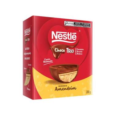 Imagem de Ovo de Páscoa Nestlé Choco Trio Recheado 200g, Recheio de amendoim, 20