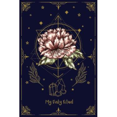 Imagem de My Daily Ritual: Agenda de 90 dias para pagãos e wiccanos: versão atualizada: Diário diário de Grimório sem data de 3 meses como Wicca Book of Spells and Pagan ... Rastreador de fases da lua