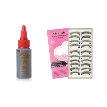 Imagem de Cola Hair Bonding Glue Cílios Tufos 30ml + Cílios Em Tela - NoBrand