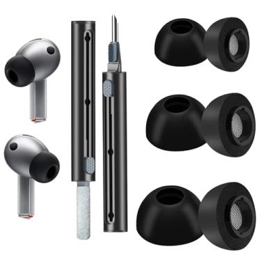 Imagem de YSIUENG Ponteiras De Espuma Para Fones Ouvido Samsung Galaxy Buds 3 Pro - Conforto Máximo E Ajuste Firme Com Pontas Memória, Caneta Limpeza Reposição P/M/G