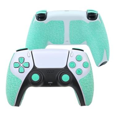 Imagem de Luck&Link Punho Para Controle De Ps5, Kit Capa Texturizada, Controles Dualsense Antiderrapantes E Absorventes Suor, Botões (Ps5 Dualsense, Verde Menta Normal)
