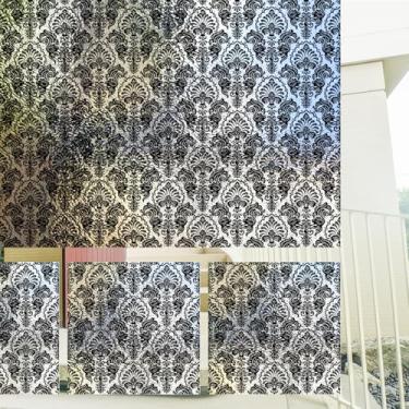 Imagem de funlife Azulejos de película de privacidade de janela quadrada pré-cortados sem costura, proteção UV decorativa aderência estática removível opaca dupla face revestimentos adesivos de vidro para