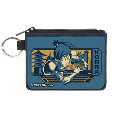 Imagem de Buckle-Down Nickelodeon Zip Around Wallet, The Legend of Korra Avatar Korra Bridge Pose and Text Blues, tela, Blues, X-SMALL, Casual