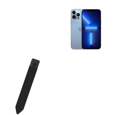 Imagem de Bolsa Stylus para Apple iPhone 13 Pro Max (bolsa Stylus da BoxWave) – Stylus PortaPouch (bolsa Stylus PortaPouch, suporte de caneta autoadesivo portátil para Apple iPhone 13 Pro Max – Preto
