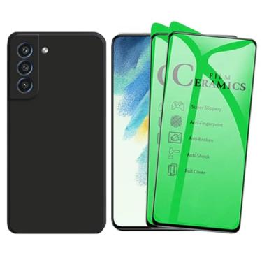 Imagem de Capinha Para Galaxy S21 FE Capa Preta Premium Proteção Câmera + 2 Películas Cerâmica Nanogel
