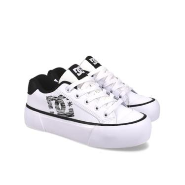 Imagem de DC Tênis de skate feminino Chelsea Platform, Branco/preto, 38