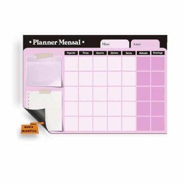 Imagem de Planner Imã de Geladeira - Quadro Lousa Magnética - Planejamento Mensal Semanal 20x30cm ou 30x40cm (TR, 30x40cm)