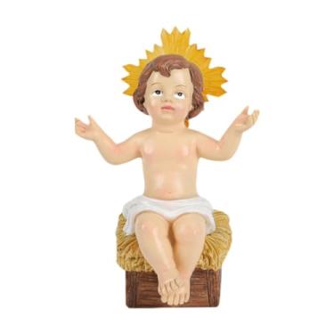 Imagem de FLCPJGV Estatueta Do Menino Jesus Estatueta Do Presépio Do Menino Jesus para Prateleiras E Lareiras