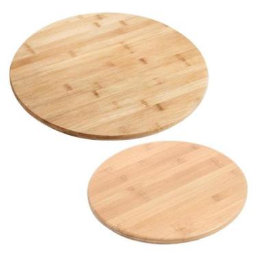 Imagem de Tábua Giratória Axis Petisqueira Base Rotativa Bambu Queijos - Kadê