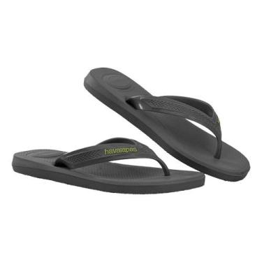 Imagem de Chinelo de Dedo Cinza Top Max Comfort  Havaianas, Cinza aco, 37