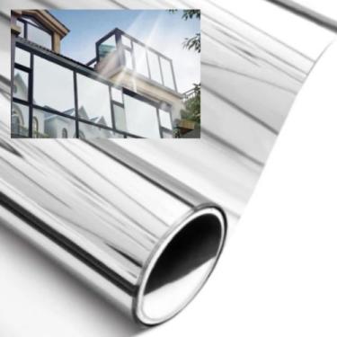 Imagem de Pelicula insulfilm espelhado prata 50cm x 2 metros - WORLDFILM