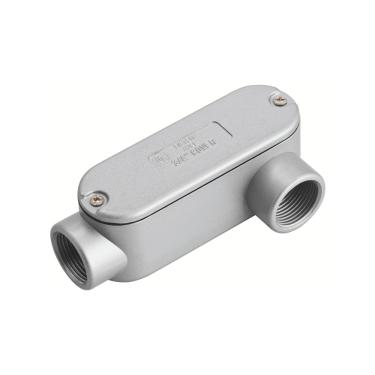 Imagem de Condulete Fixo Ovalado 3/4 Tipo LL Tramontina com Rosca e Tampa com Pintura Eletrostática a Pó