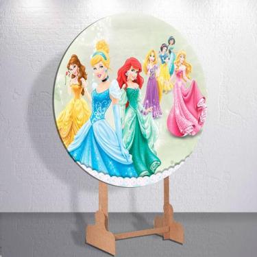 Imagem de Capas Painel Festa Infantil Menina Princesas Painel Redondo Grande ou 