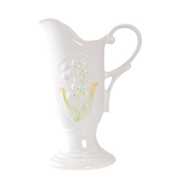 Imagem de WeiLaiKeQi Vaso de cerâmica rústico multifuncional com alça para decoração de quarto, mesa de centro e estante