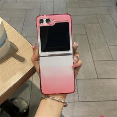 Imagem de Para samsung galaxy zflip5 cor pura transparente silicone macio caso de telefone para samsung z flip5 flip4 flip3 capa, rosa, para samsung z flip3