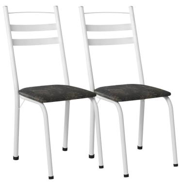 Imagem de Kit 2 Cadeiras Tubular America 061 Branco  ARTEF