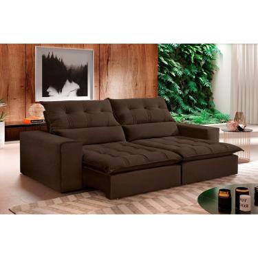 Imagem de Sofá Retrátil E Reclinável Orion 2,50m 04 Lugares Txr Marrom