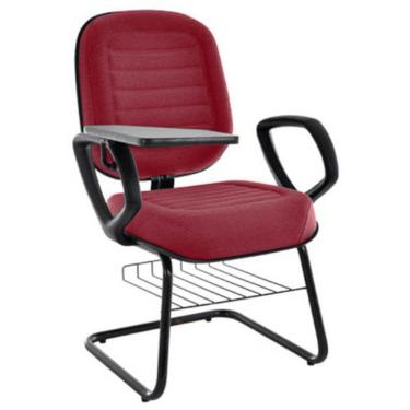 Imagem de Cadeira Universitária Com Prancheta Linha Blenda Vermelho.