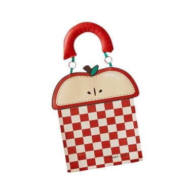 Imagem de YWJLQH Porta-lenços de papel higiênico portátil em couro PU com desenho animado, ideal para pendurar em banheiros, casas e carros, Vermelho